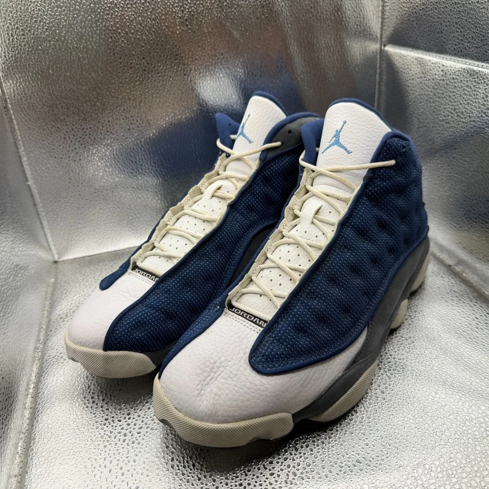 Size‎ 11.5 Air Jordan 13 Retro Mid Flint Blue Mens Basketball Shoes 414571-404